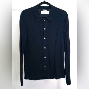 Abercrombie & Fitch Navy Sweater Polo (size M)